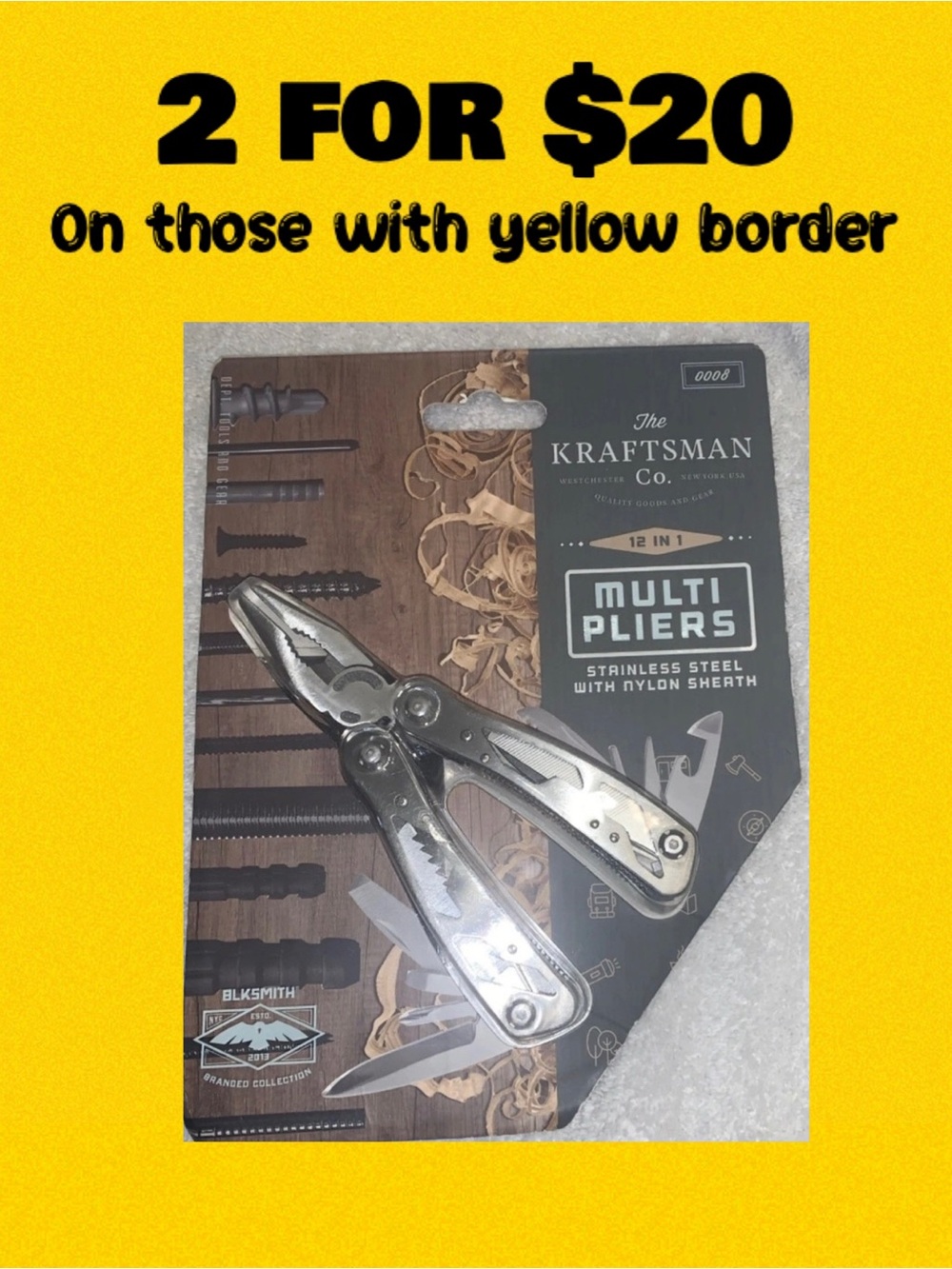 Kraftsman 12 In 1 Multi Pliers Tools Knife Screwdrivers NIP Camping Hiking Home
